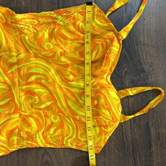 Amazing vintage swimsuit in orange and yellow - Picture 7 of 9
